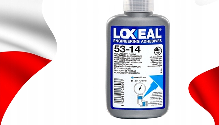 KLEJ USZCZELNIAJĄCY DO GWINTÓW RUROWYCH 3/4" LOXEAL 53-14 BRĄZOWY 50 ml