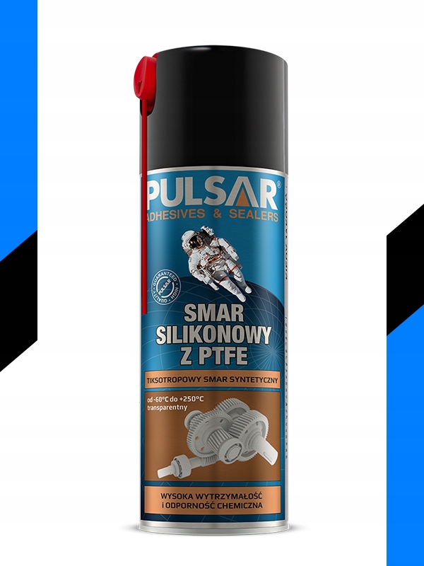 SMAR SILIKONOWY W SPRAYU Z TEFLONEM PTFE PULSAR DO USZCZELEK AGD 400 ml