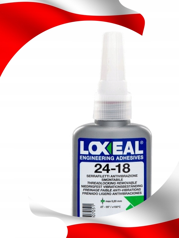 KLEJ DO GWINTÓW NAKRĘTEK ŚRUB LOXEAL 24-18 ŁATWO DEMONTOWALNY 50 ml