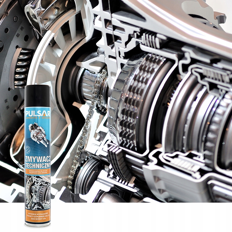 ZMYWACZ TECHNICZNY PULSAR USUWA KLEJE SMARY WOSKI OLEJE SPRAY 750 ml x9