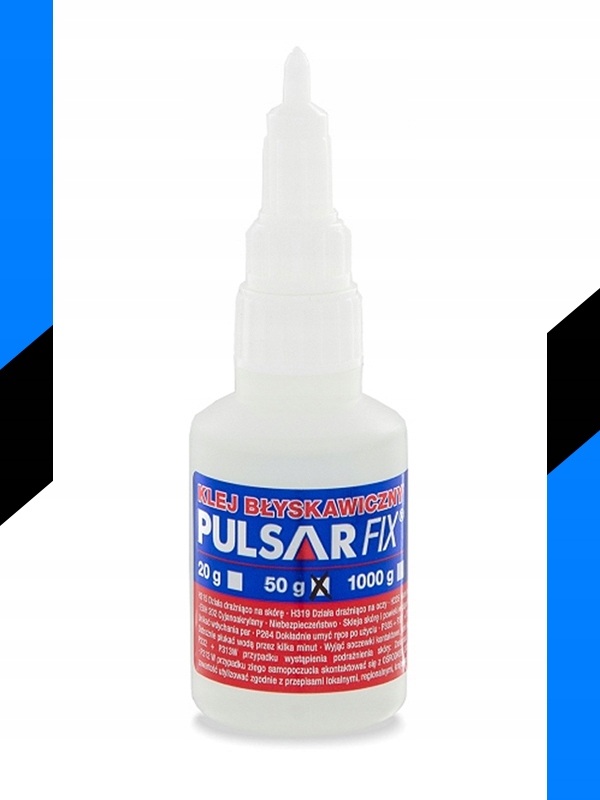 KLEJ CYJANOAKRYLOWY GĘSTY BŁYSKAWICZNY SEKUNDOWY CA PULSAR FIX-01 50 g