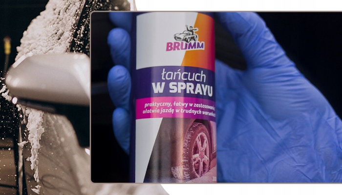 ŁAŃCUCH ŚNIEGOWY W SPRAYU BRUMM NA OPONĘ 200 ml
