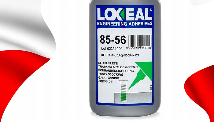 KLEJ DO GWINTÓW ŚRUB LOXEAL 85-56 MOCNY M56 2'' 250 ml