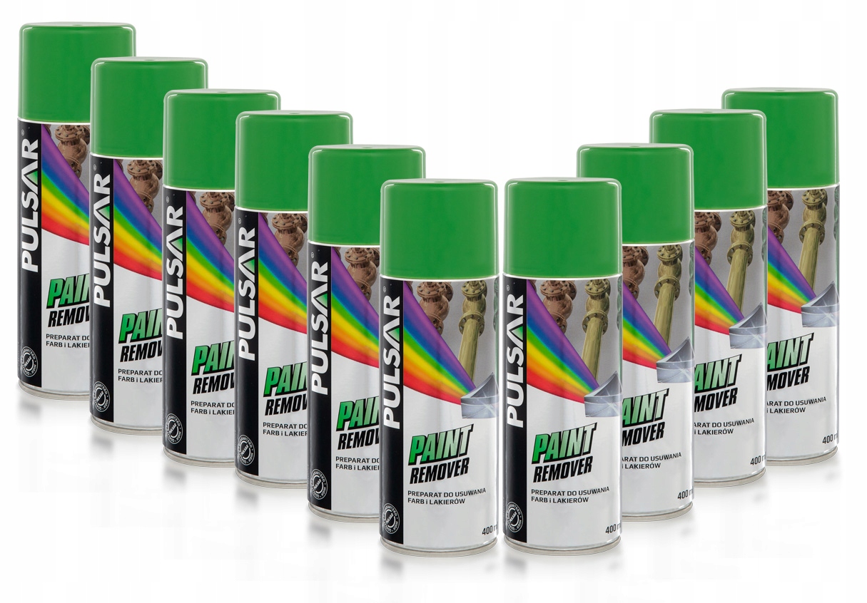 PAINT REMOVER PULSAR ŚRODEK DO USUWANIA LAKIERU FARB SPRAY 400 ml x10