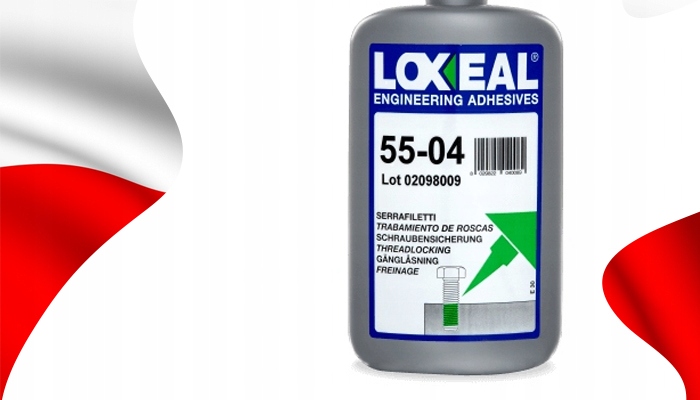 LOXEAL 55-04 KLEJ ZABEZPIECZANIE GWINTÓW ŚREDNIO DEMONTOWALNY 250 ml