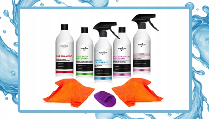 ZESTAW KOSMETYKÓW DO SAMOCHODU AUTA SUNNYCAR POMYSŁ NA PREZENT