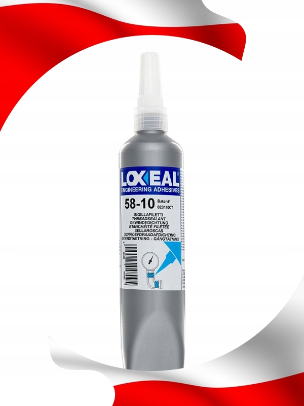 KLEJ DO GWINTÓW USZCZELNIACZ LOXEAL 58-10 ODPORNY NA GLIKOL 250 ml