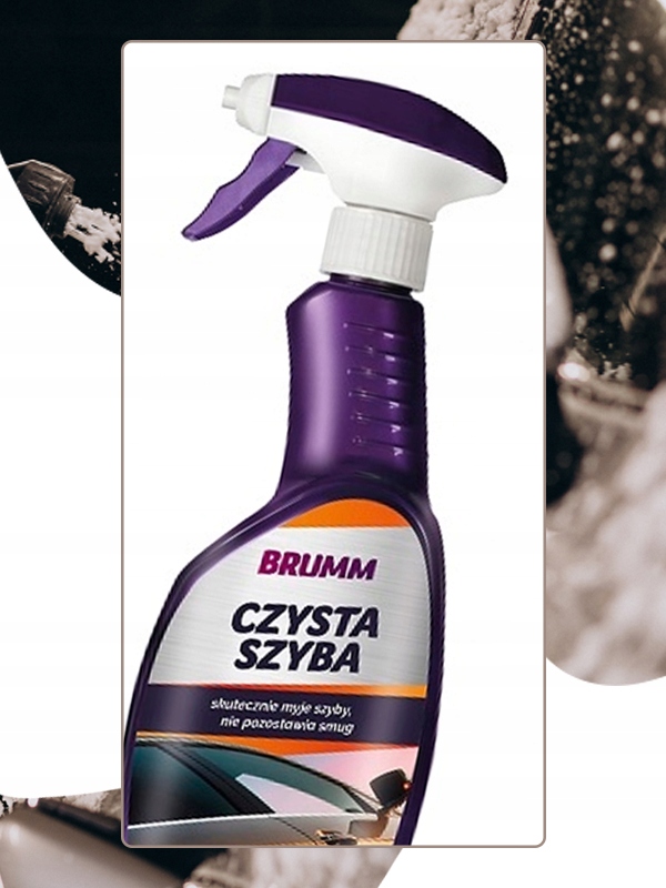 PŁYN DO MYCIA SZYB SAMOCHODOWYCH BRUMM BEZ SMUG I REFLEKSÓW ATOMIZER 500 ml