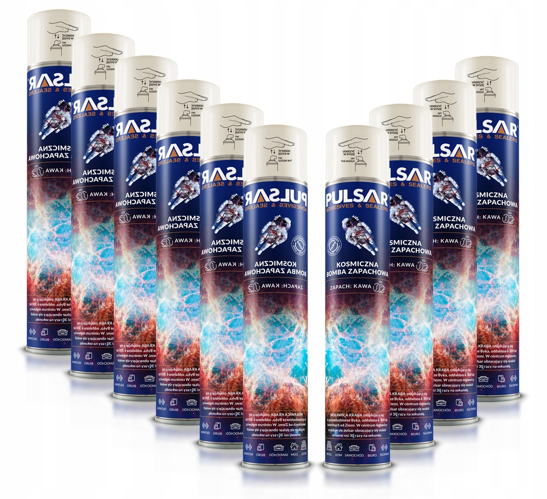 ODŚWIEŻACZ POWIETRZA SPRAY PULSAR ZAPACH KAWA 750 ml x10