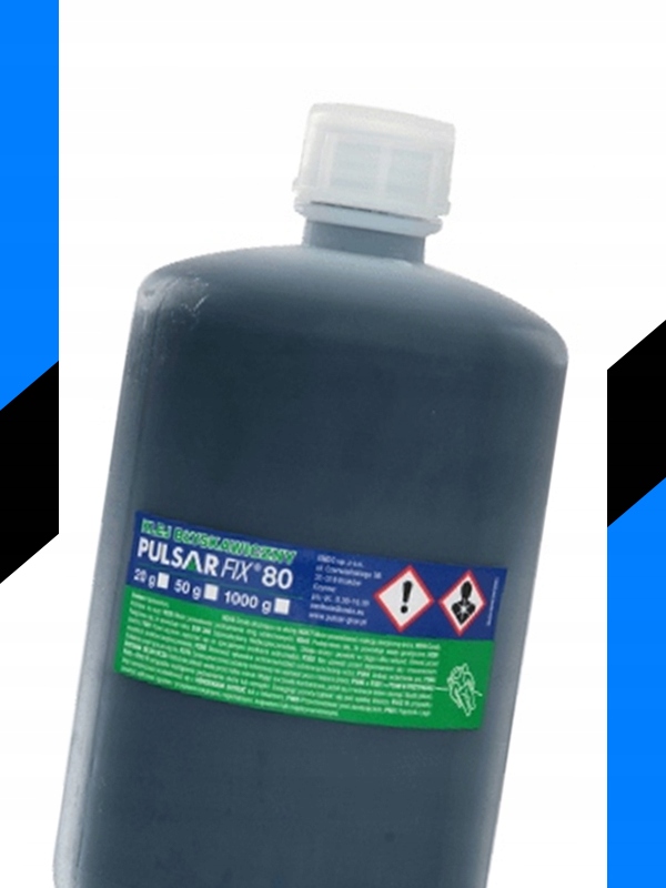 KLEJ CZARNY CYJANOAKRYLOWY PULSAR GĘSTY FIX-80 1000 g
