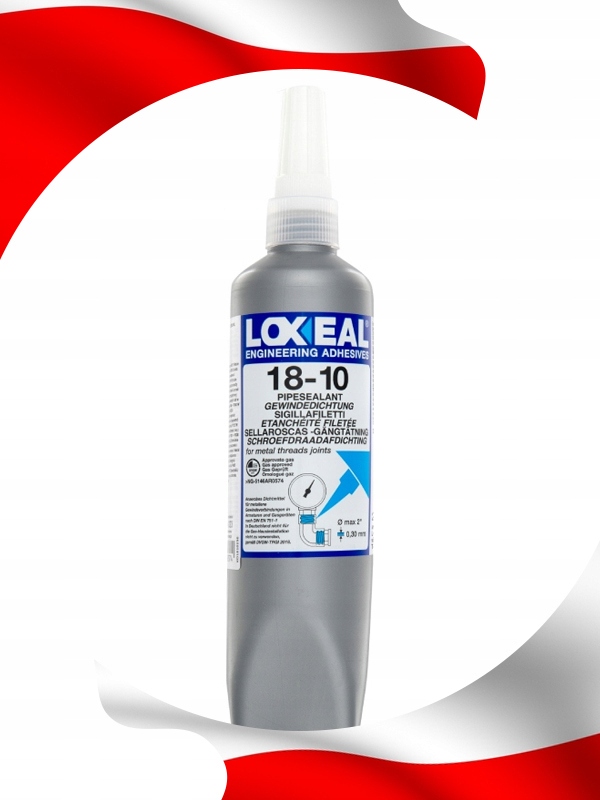 USZCZELNIACZ KLEJ DO GWINTÓW LOXEAL 18-10 ŁATWO DEMONTOWALNY 250 ml
