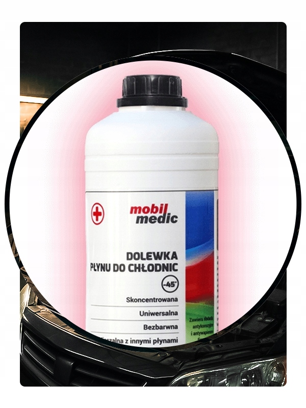 DOLEWKA PŁYNU DO CHŁODNIC MOBIL MEDIC BEZBARWNA UNIWERSALNA 1L