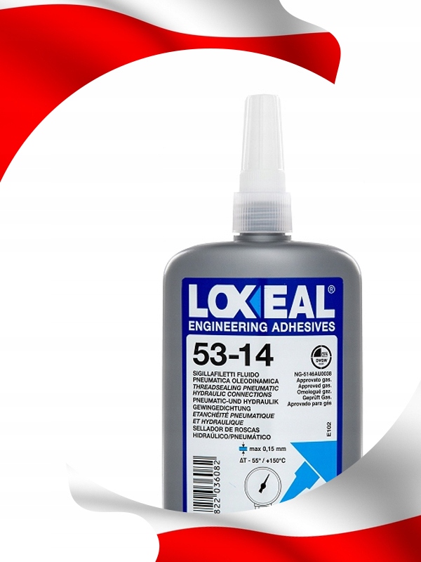 KLEJ DO GWINTÓW RUROWYCH 3/4" USZCZELNIACZ LOXEAL 53-14 BRĄZOWY 250 ml