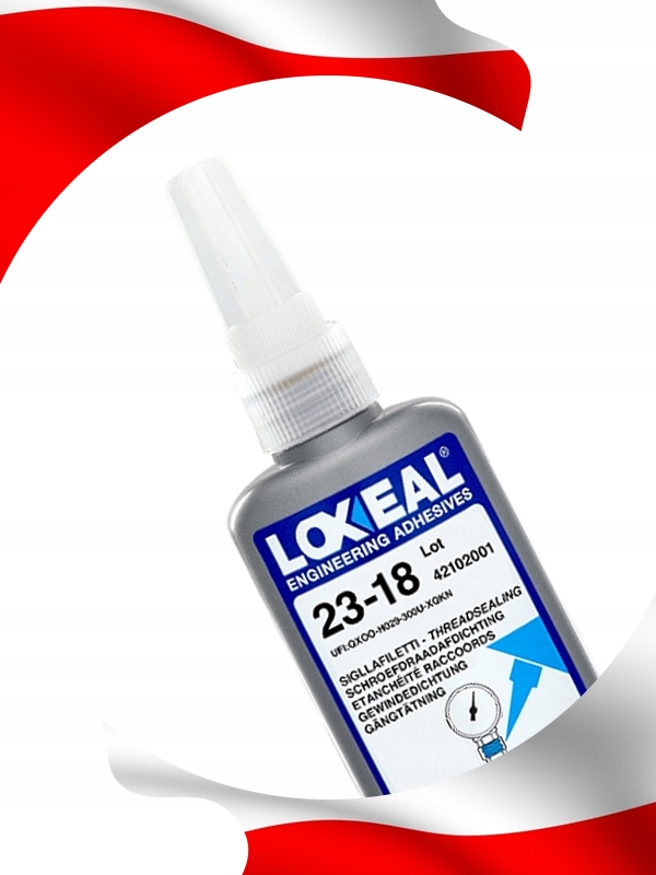 KLEJ DO GWINTÓW USZCZELNIACZ LOXEAL 23-18 ŁATWO DEMONTOWALNY 50 ml