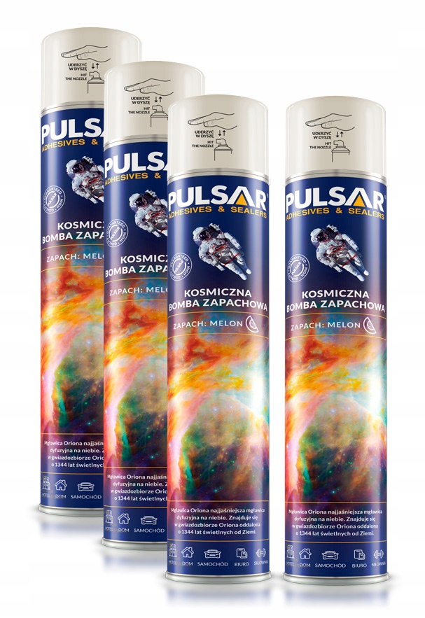 ODŚWIEŻACZ POWIETRZA SPRAY PULSAR ZAPACH MELON 750 ml x4