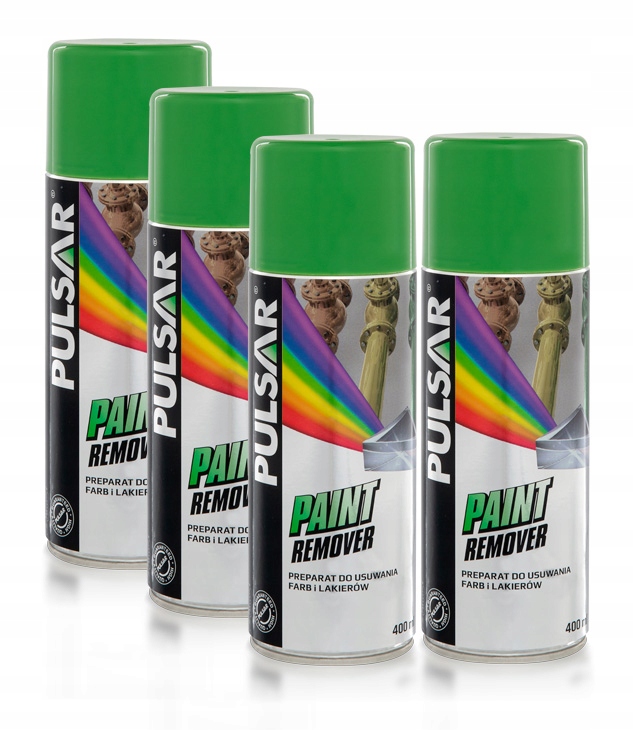 PAINT REMOVER PULSAR ŚRODEK DO USUWANIA LAKIERU FARB SPRAY 400 ml x4