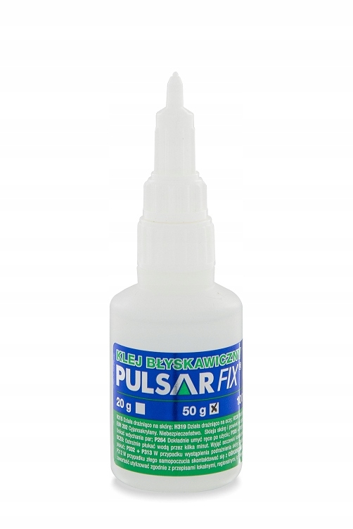 KLEJ CYJANOAKRYLOWY 50 g WYSOKA LEPKOŚĆ + AKTYWATOR 150 ml PULSAR