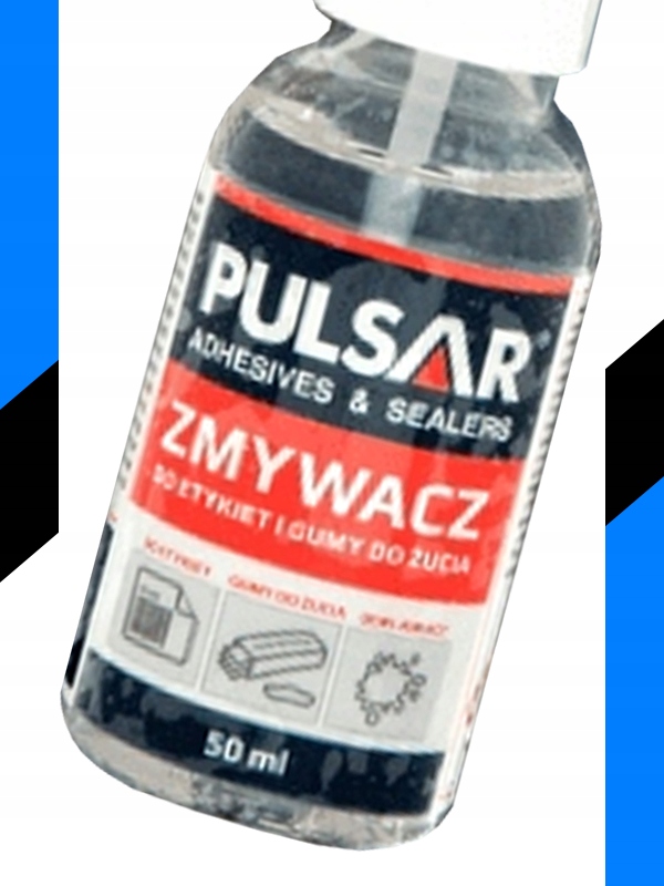 ZMYWACZ DO NAKLEJEK ETYKIET GUMY DO ŻUCIA PULSAR ODPLAMIACZ 50 ml