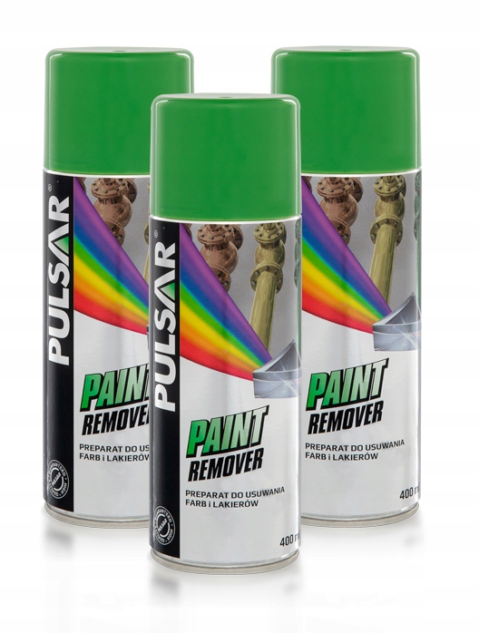 PAINT REMOVER PULSAR ŚRODEK DO USUWANIA LAKIERU FARB SPRAY 400 ml x3