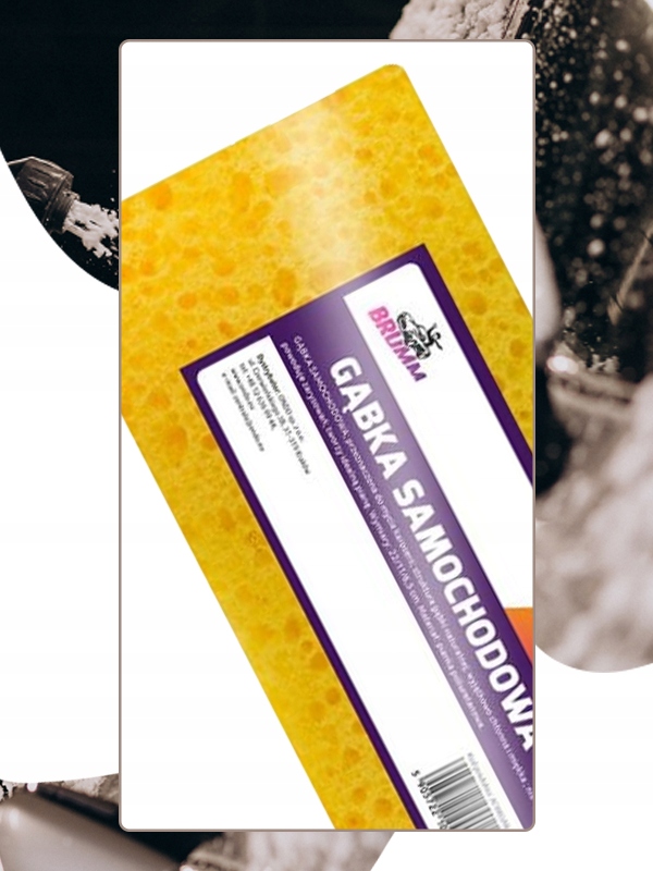 GĄBKA DO MYCIA SAMOCHODU BRUMM DUŻA MIĘKKA