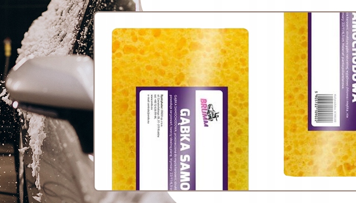 GĄBKA DO MYCIA SAMOCHODU BRUMM DUŻA MIĘKKA