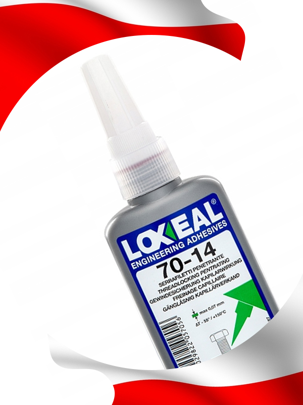 KLEJ DO GWINTÓW ŚRUB NAKRĘTEK LOXEAL 70-14 O DUŻEJ ŚREDNICY M5 50 ml
