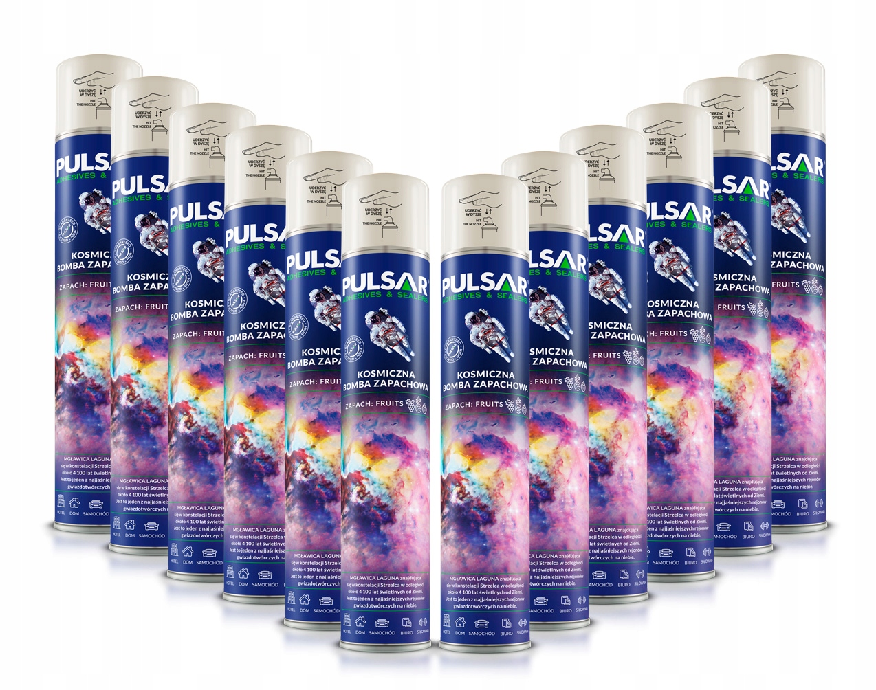 ODŚWIEŻACZ POWIETRZA SPRAY PULSAR ZAPACH OWOCOWY 750 ml x12