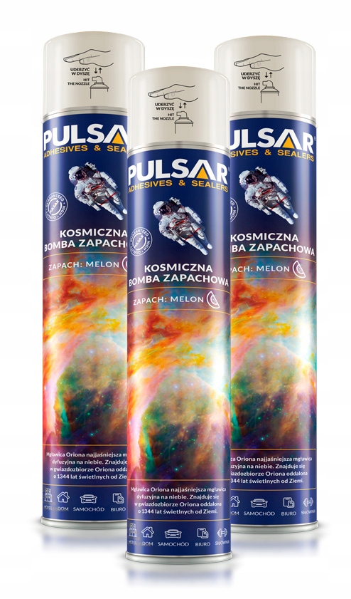 ODŚWIEŻACZ POWIETRZA SPRAY PULSAR ZAPACH MELON 750 ml x3