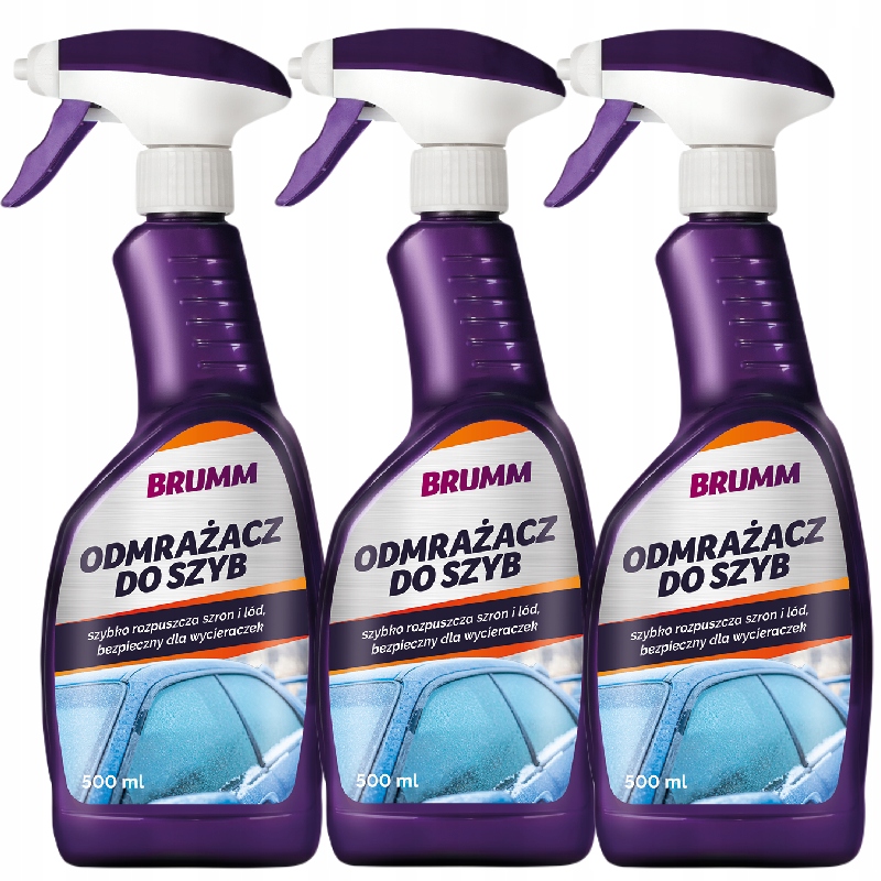 ODMRAŻACZ DO SZYB MOCNY BRUMM ATOMIZER 500 ml x3
