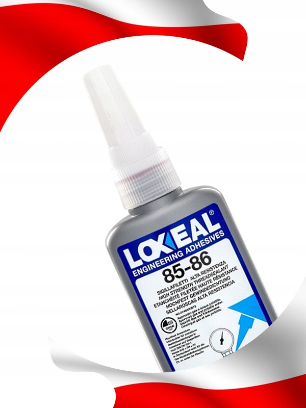 KLEJ DO GWINTÓW USZCZELNIAJĄCY LOXEAL 85-86 TRUDNO DEMONTOWALNY 50 ml
