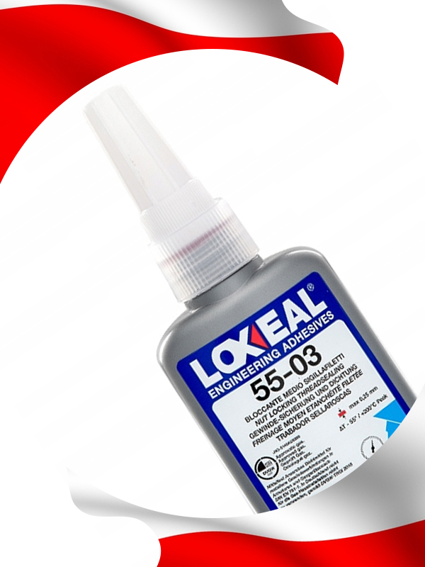 KLEJ DO GWINTÓW NIEBIESKI DO USZCZELNIANIA ŚRUB ŚREDNI LOXEAL 55-03 50 ml