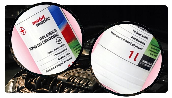 DOLEWKA PŁYNU DO CHŁODNIC MOBIL MEDIC BEZBARWNA UNIWERSALNA 1L