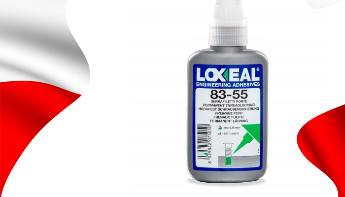 KLEJ DO GWINTÓW MOCNY WYSOKA WYTRZYMAŁOŚĆ LOXEAL 83-55 50 ml