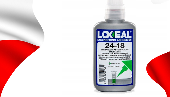 KLEJ DO GWINTÓW ŚRUB NAKRĘTEK LOXEAL 24-18 ŁATWO DEMONTOWALNY 50 ml