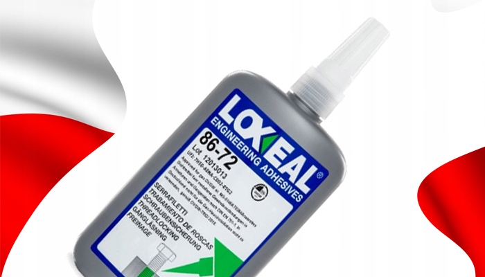 KLEJ DO GWINTÓW ŚRUB MOCNY LOXEAL 86-72 NAJWYŻSZA JAKOŚĆ POŁĄCZENIA 250 ml