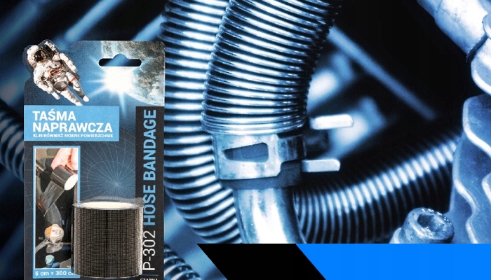 TAŚMA NAPRAWCZA CZARNA ZBROJONA UNIWERSALNA PULSAR P-302 3m