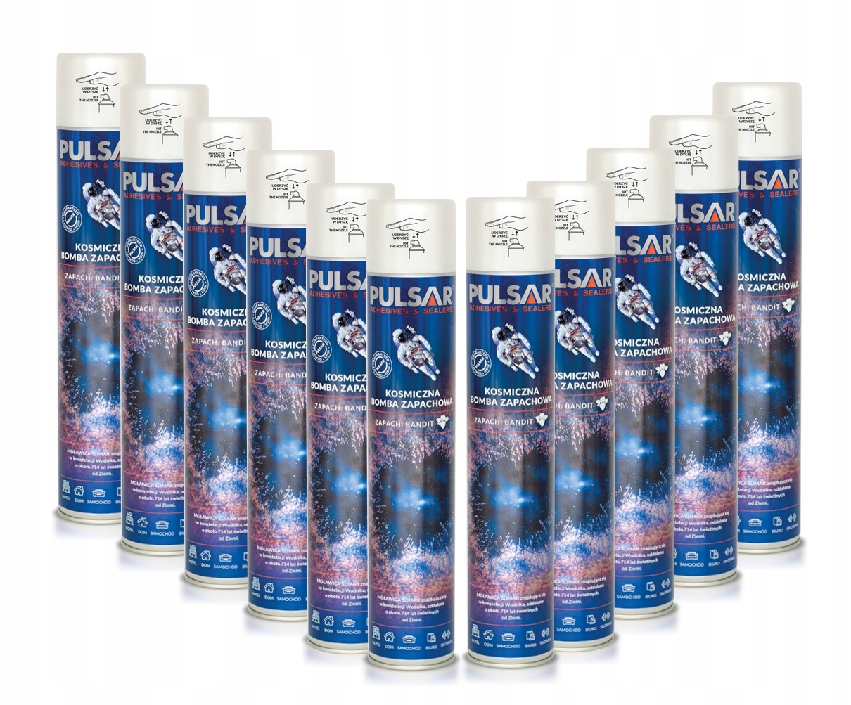 ODŚWIEŻACZ POWIETRZA SPRAY PULSAR ZAPACH DLA MĘŻCZYZN BANDIT 750 ml x11