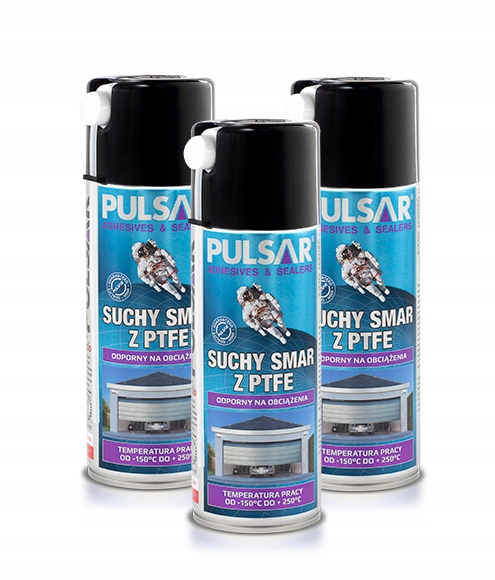 PULSAR SUCHY SMAR TEFLONOWY DO BRAM PTFE 400 ml x3