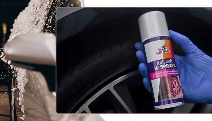 ŁAŃCUCH ŚNIEGOWY W SPRAYU BRUMM NA OPONĘ 200 ml
