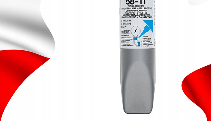 KLEJ DO GWINTÓW USZCZELNIACZ LOXEAL 58-11 WYSOKA LEPKOŚĆ DO GAZÓW 250 ml