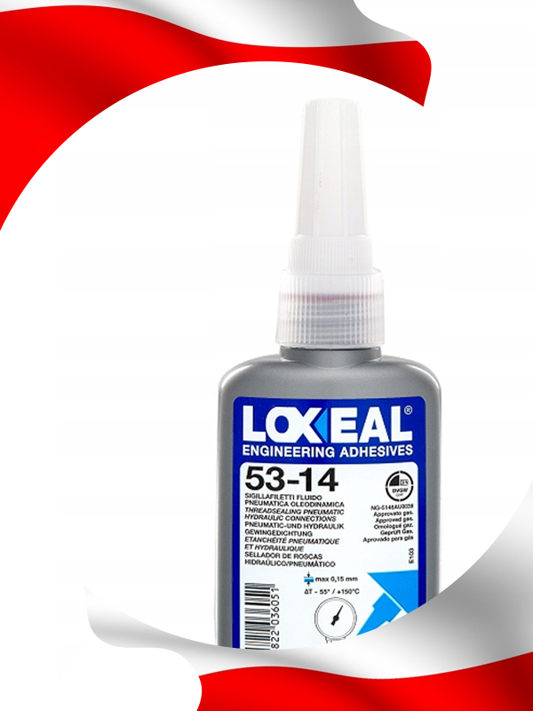 KLEJ USZCZELNIAJĄCY DO GWINTÓW RUROWYCH 3/4" BRĄZOWY LOXEAL 53-14 50 ml