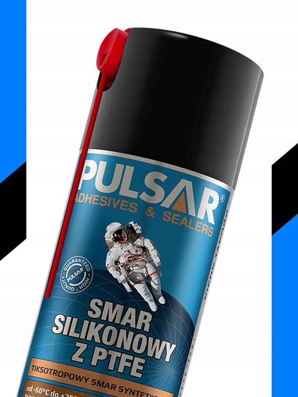 SMAR SILIKONOWY W SPRAYU Z TEFLONEM PTFE PULSAR DO USZCZELEK AGD 400 ml