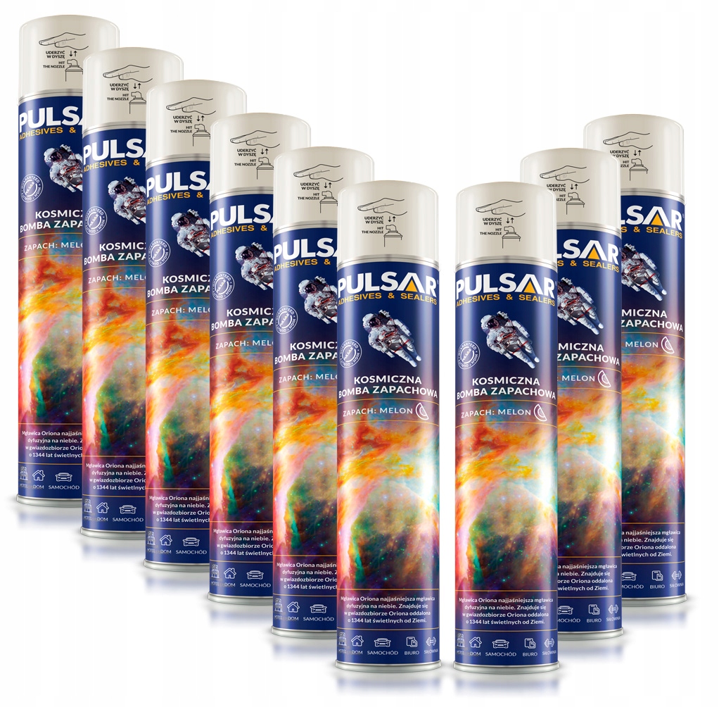 ODŚWIEŻACZ POWIETRZA SPRAY PULSAR ZAPACH MELON 750 ml x9