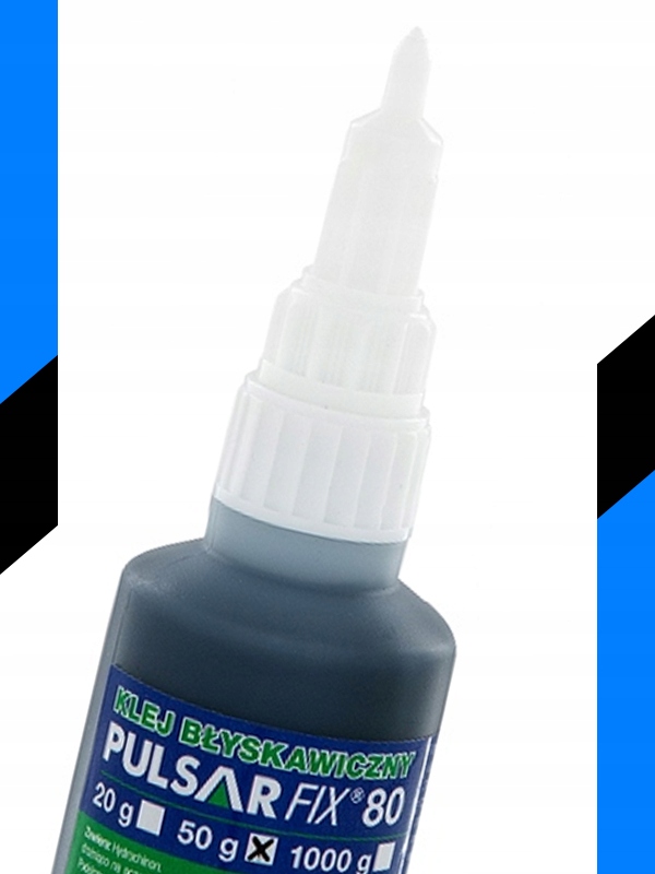 KLEJ CZARNY CYJANOAKRYLOWY PULSAR GĘSTY FIX-80 50 g