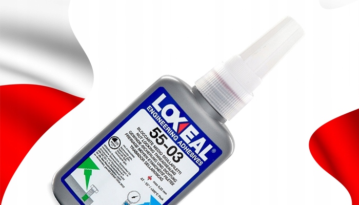 KLEJ DO GWINTÓW NIEBIESKI DO USZCZELNIANIA ŚRUB LOXEAL 55-03 50 ml