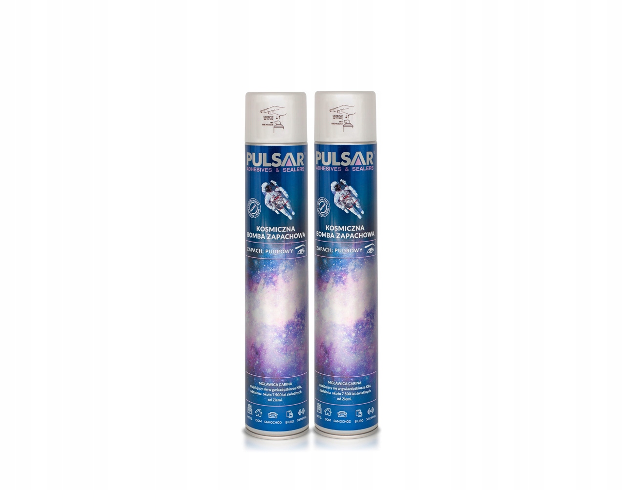 ODŚWIEŻACZ POWIETRZA SPRAY PULSAR ZAPACH DLA KOBIET PUDER 750 ml x2