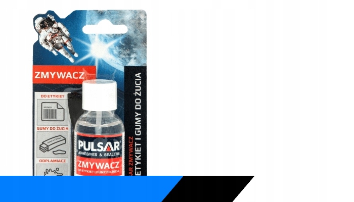 ZMYWACZ DO NAKLEJEK ETYKIET GUMY DO ŻUCIA PULSAR ODPLAMIACZ 50 ml