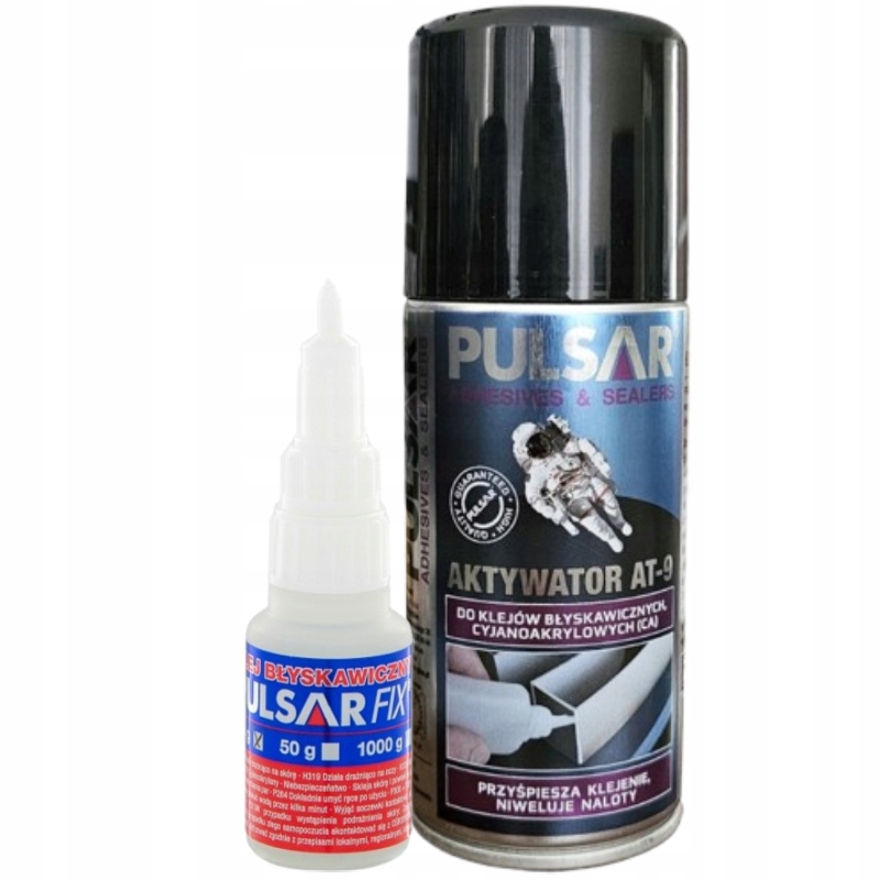 KLEJ CYJANOAKRYLOWY Z AKTYWATOREM RZADKI SEKUNDOWY PULSAR 20 ml + 150 ml