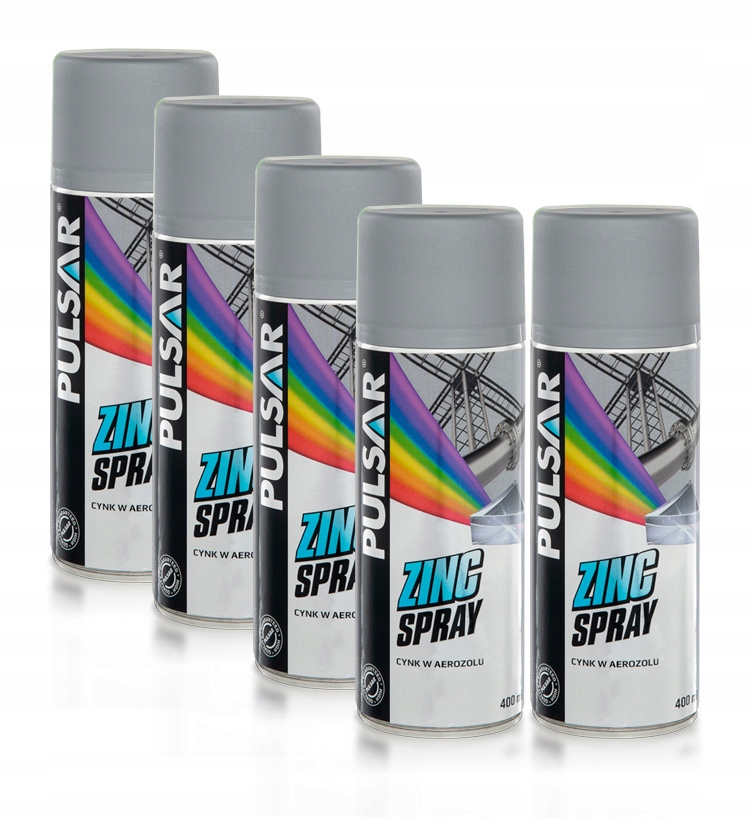 CYNK W SPRAYU PULSAR OCYNK PODKŁAD ANTYKOROZYJNY 400 ml x5