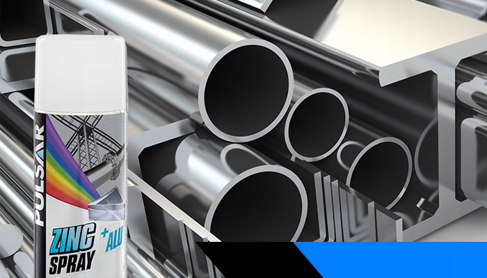 CYNK W SPRAYU + ALUMINIUM PULSAR OCYNK PODKŁAD ANTYKOROZYJNY SPRAY 400 ml